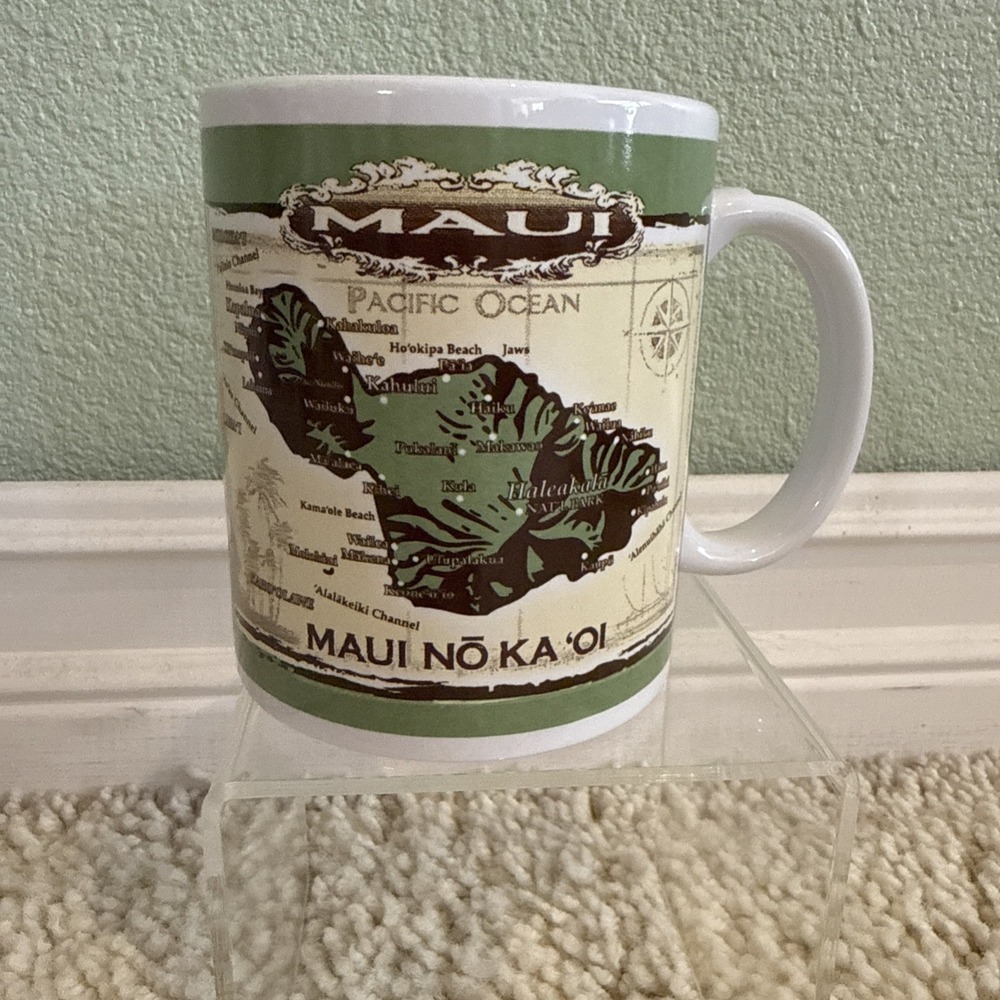 Hawaiian Islands Map Coffee Tea Cup Mug Maui Hawaii Big Island ABC Stores 2003